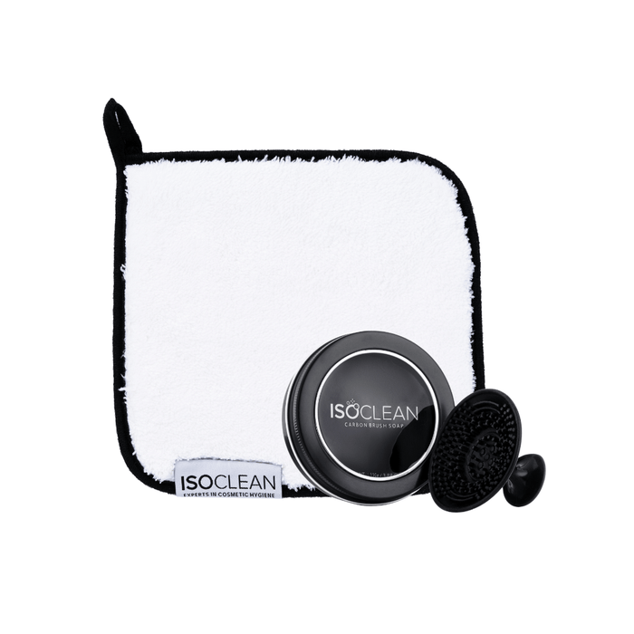 Carbon Makeup Brush Cleaning Soap & Large Micro Fibre Towel - ISOCLEAN