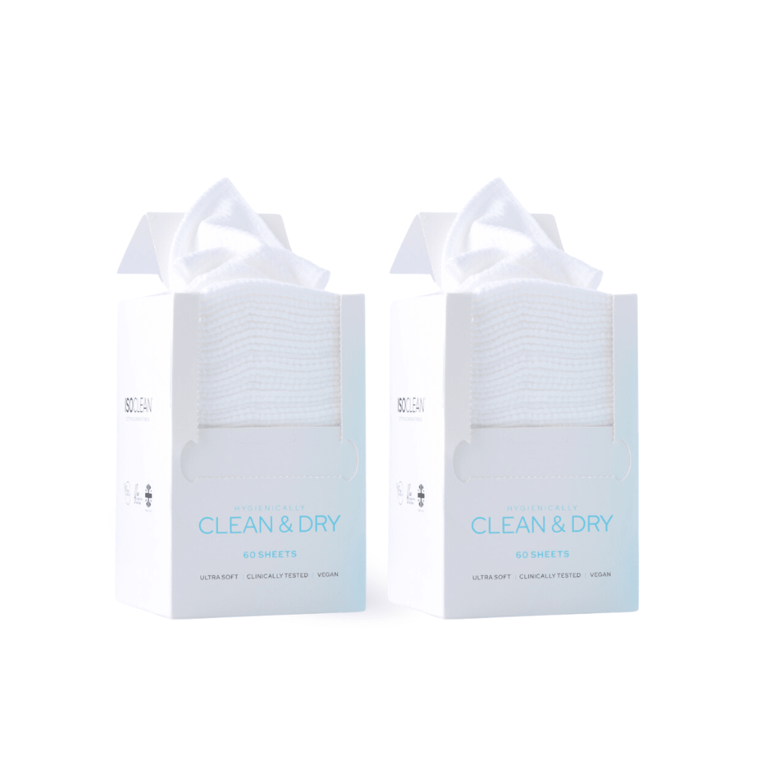 Cotton Cleansing Towels - 2 pack (2 month supply) - ISOCLEAN