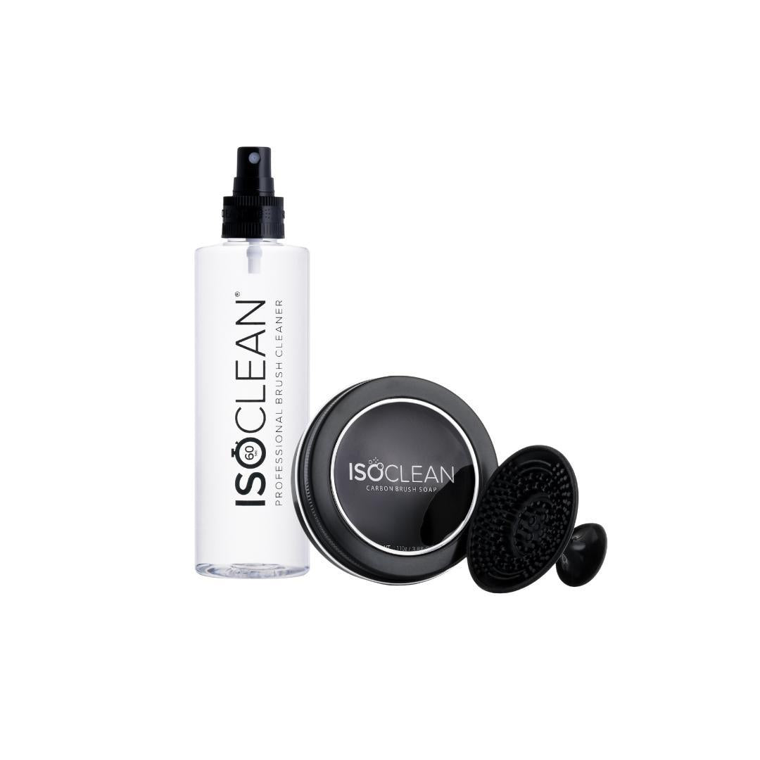 DOUBLE CLEANSE BUNDLE Spray Top Brush Cleaner & Carbon Brush Soap