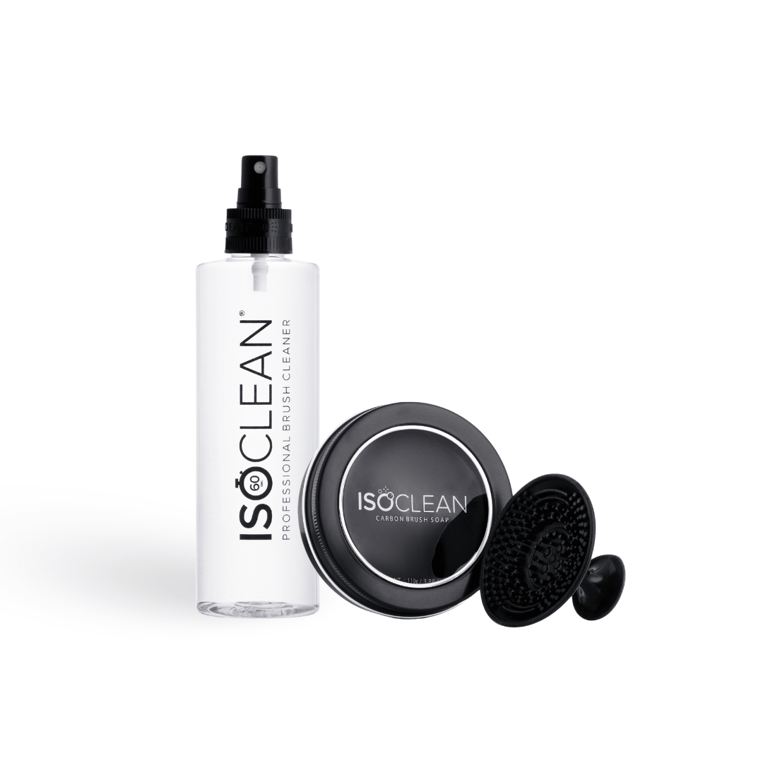 DOUBLE CLEANSE BUNDLE - 275ml Spray Top Brush Cleaner & Carbon Brush Soap - ISOCLEAN