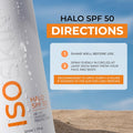 Halo SPF 50 spray - PA+++ UVA/UVB Protection - ISOCLEAN