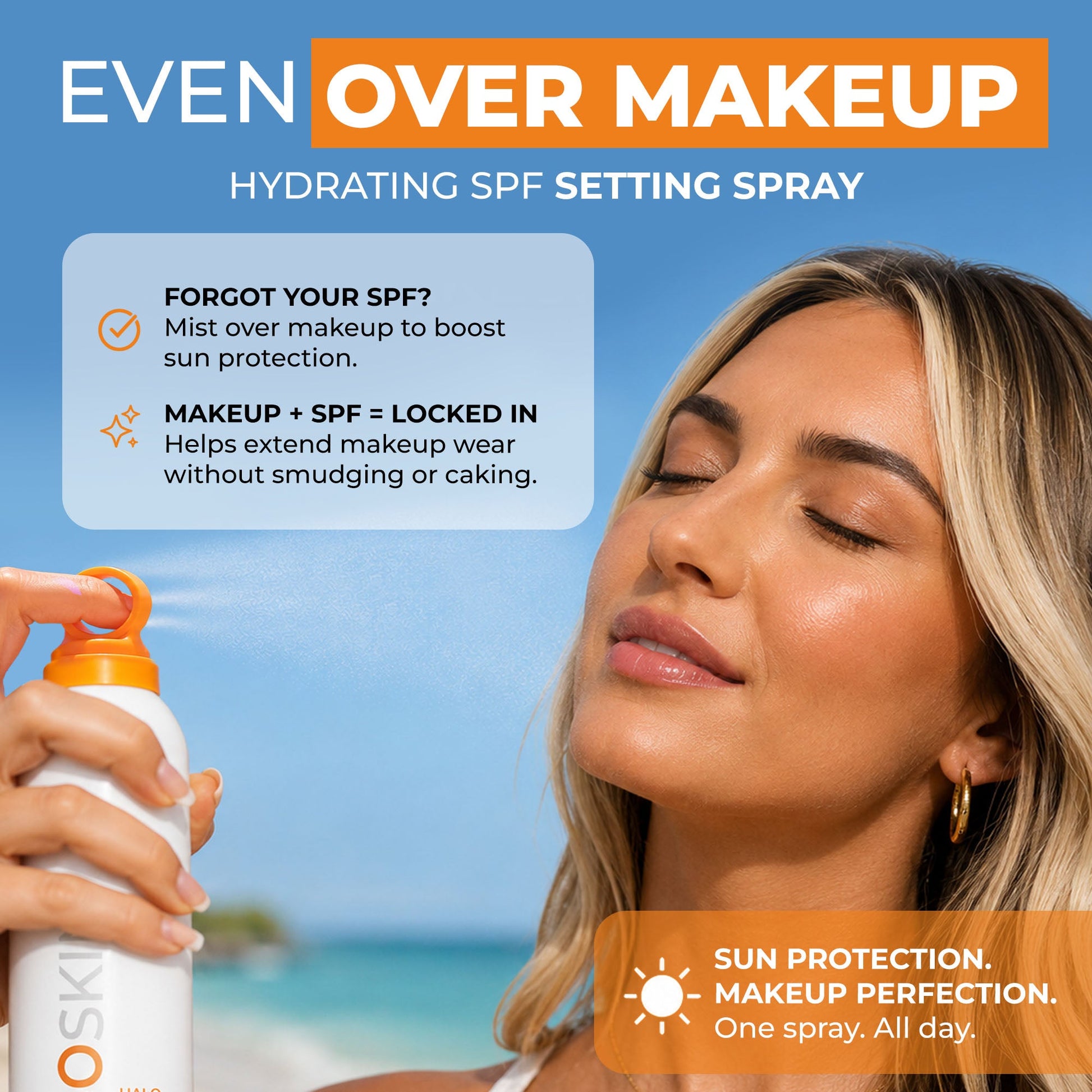 Halo SPF 50 spray - PA+++ UVA/UVB Protection - ISOCLEAN