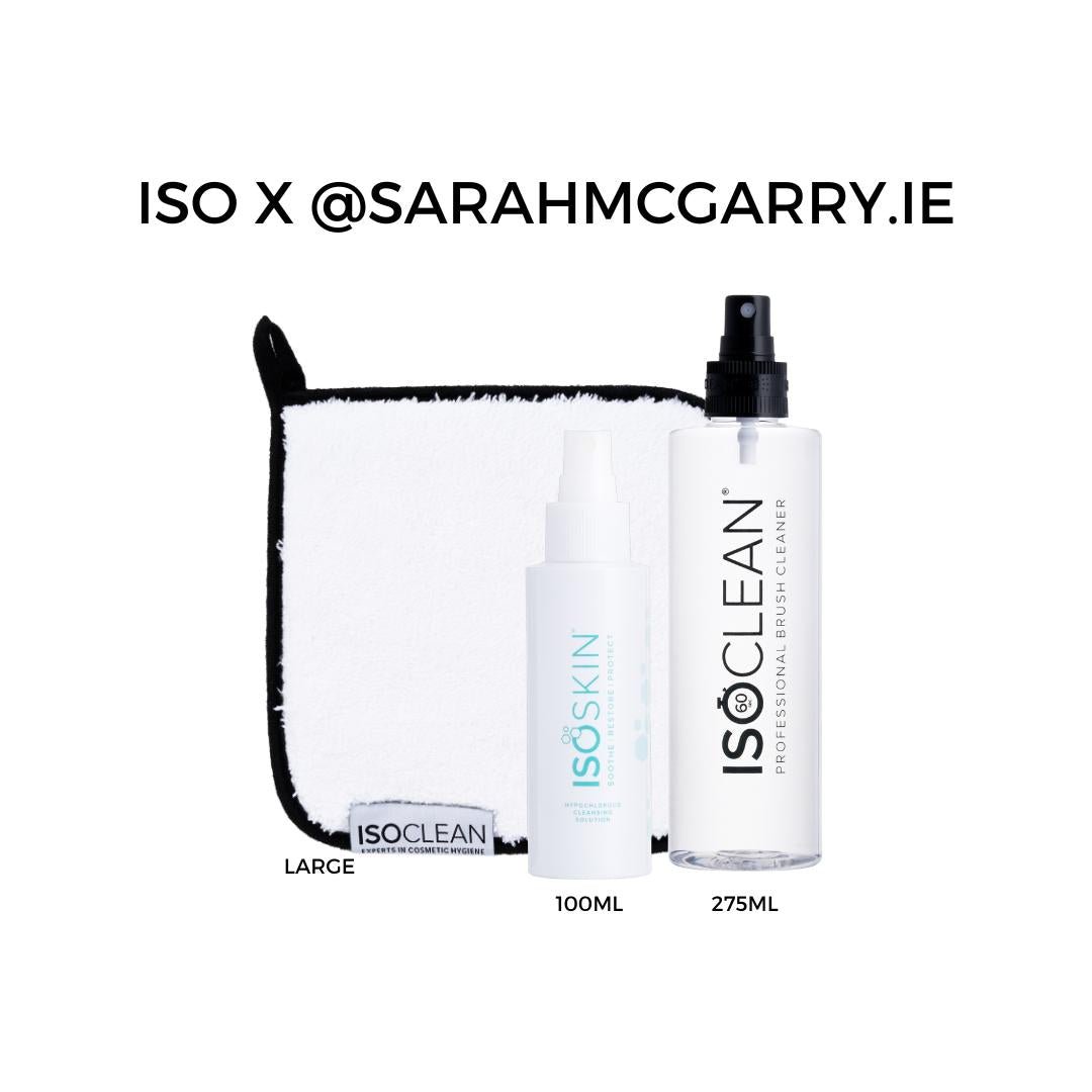 ISO x Sarah - Makeup Brush Cleaner & Hypochlorous Skin Spray Bundle for Spotless Tools & Glowing Skin 1 - ISOCLEAN