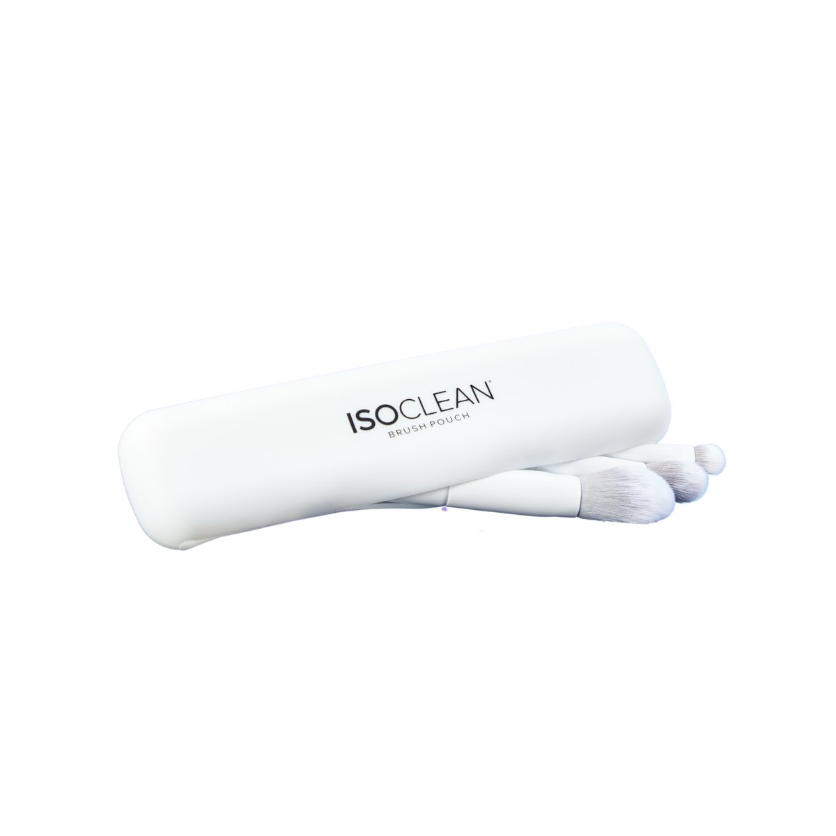 Ensemble de pinceaux de maquillage pour le visage ISOCLEAN 3 pièces + pochette porte-brosse en silicone