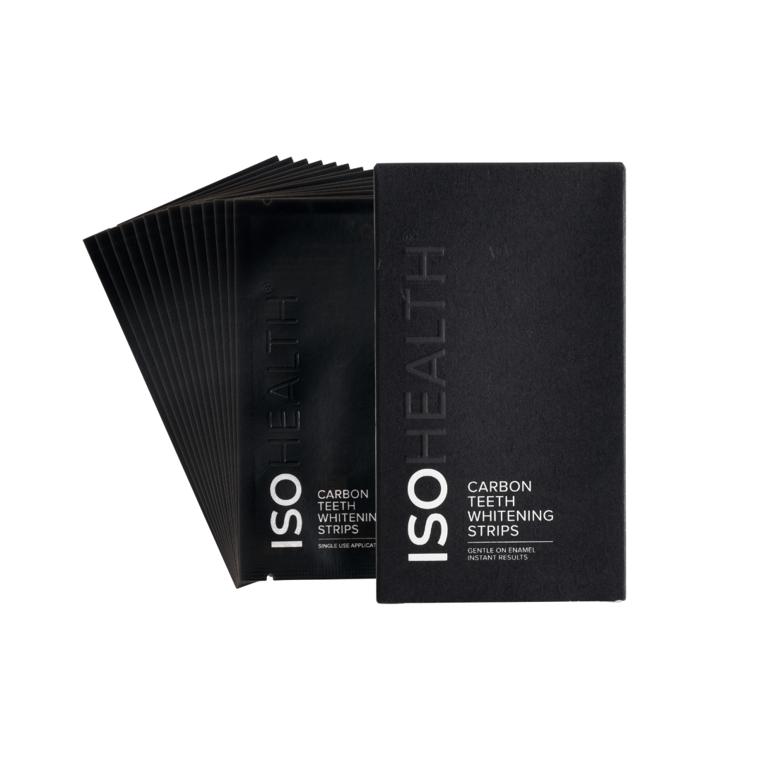 ISOHEALTH Teeth Whitening Strips (28 strips) Available In Clear Or Carbon - ISOCLEAN