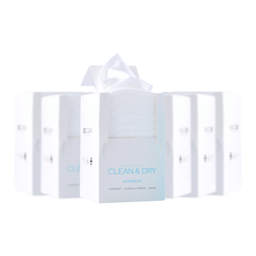 ISOSKIN Cotton Cleansing Towels 60 sheets - 6 pack (6 month supply) - ISOCLEAN