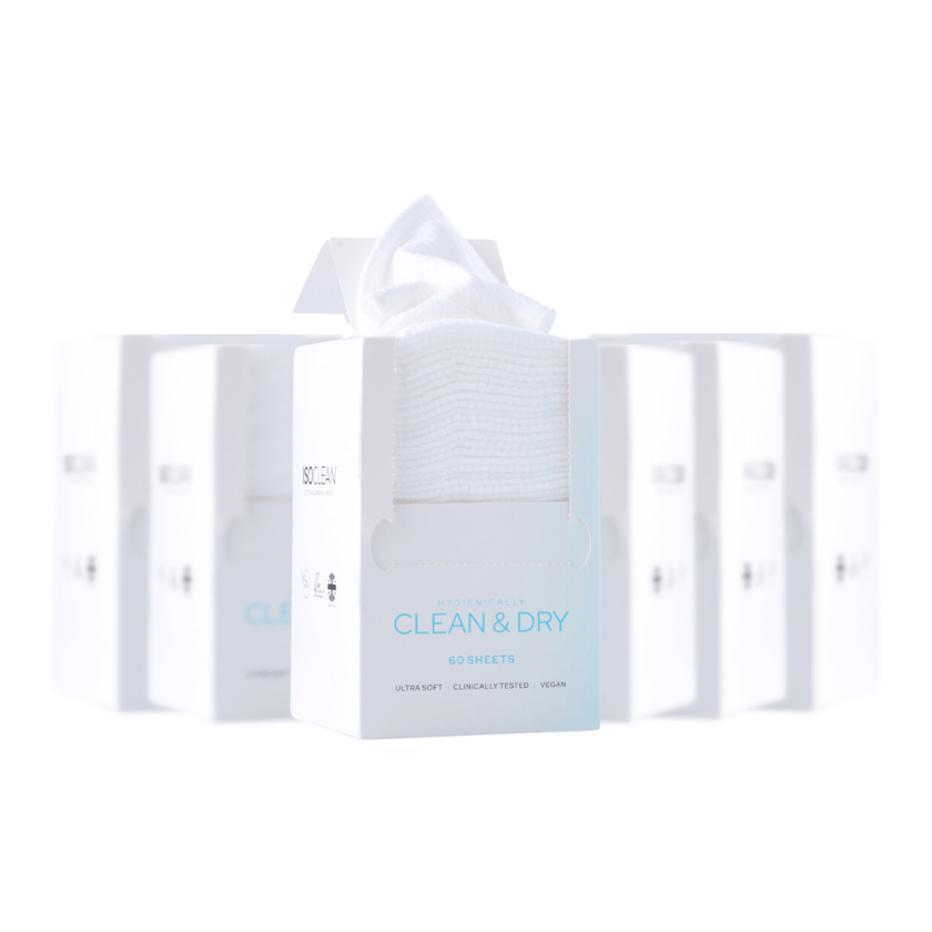 ISOSKIN Cotton Cleansing Towels 60 sheets - 6 pack (6 month supply) - ISOCLEAN
