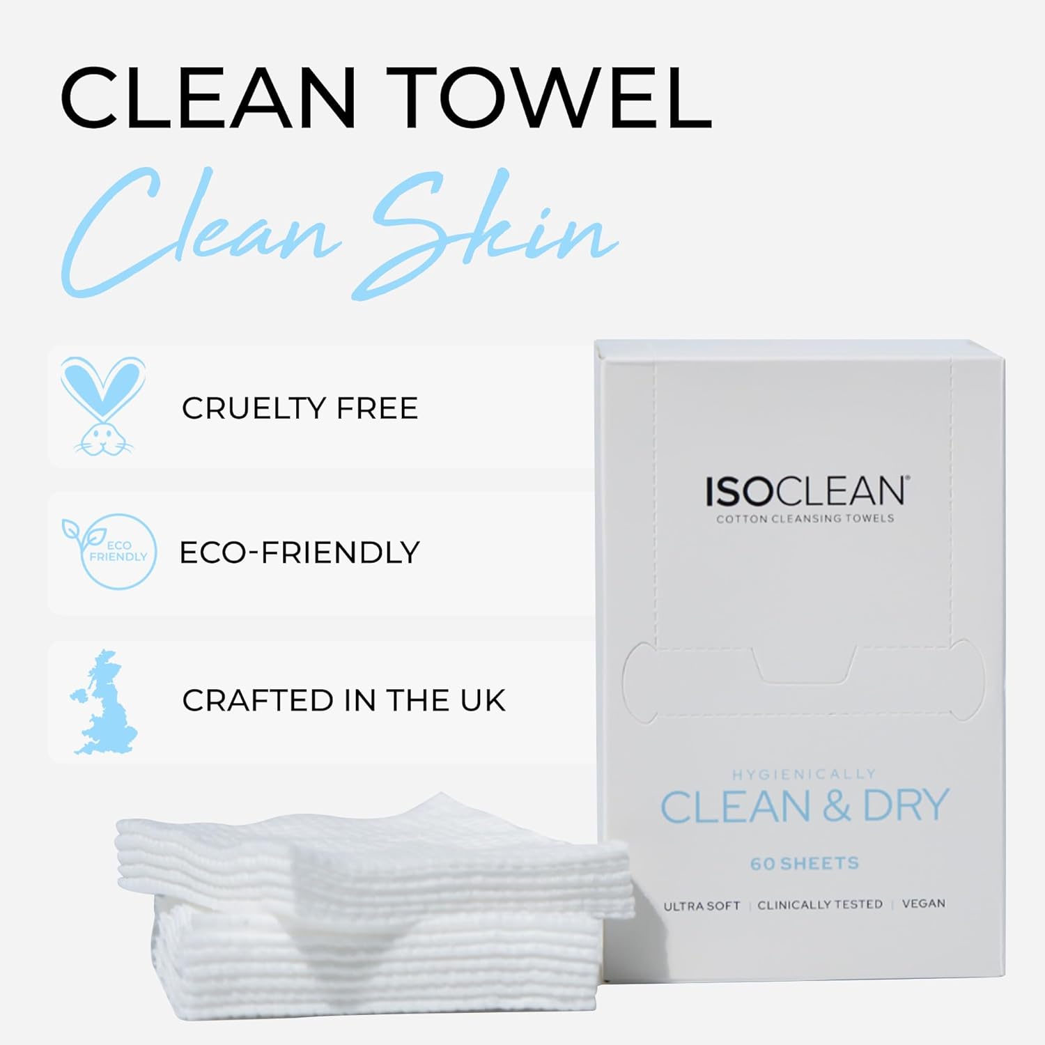 Isoskin Cotton Cleansing Towels - ISOCLEAN