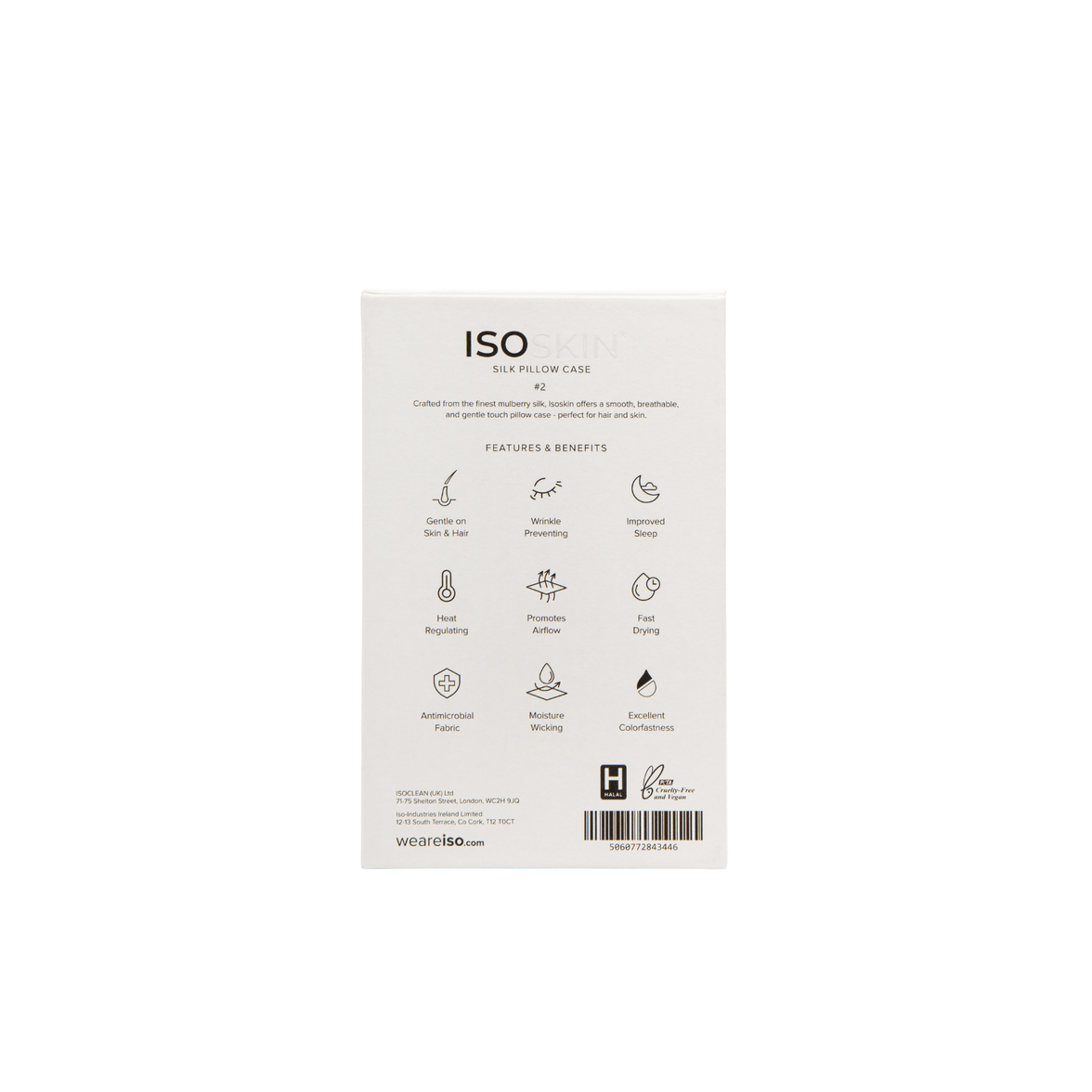 ISOSKIN - Silk Pillow Case - 100% Mulberry Silk - ISOCLEAN