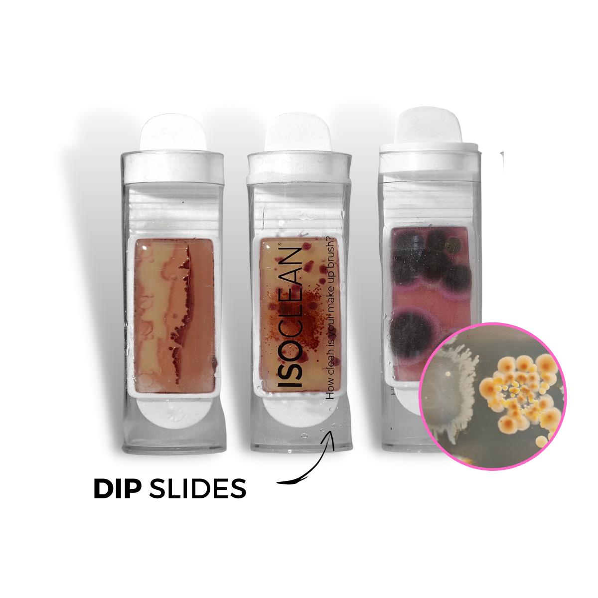 Makeup Brush Hygiene Test Tube Dip Slide Test - Bacteria Testing Kit - ISOCLEAN