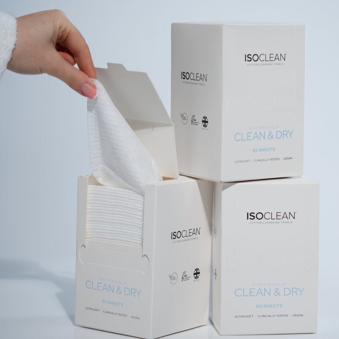 ISOCLEAN Cotton Cleansing Towels (Pack of 60) - iso-clean-uk