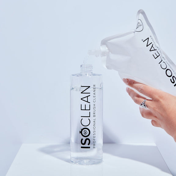 ISOCLEAN 165ml Makeup Brush Cleaner Easy Pour with Detachable Dip Tray ...